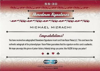 2007 Razor Poker Signature Series #SS-30 Michael Mizrachi Back